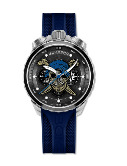 Review Bomberg Heritage Pirates PIRATE SKULL BLUE BS45CHSS.073-3.12 replica watch